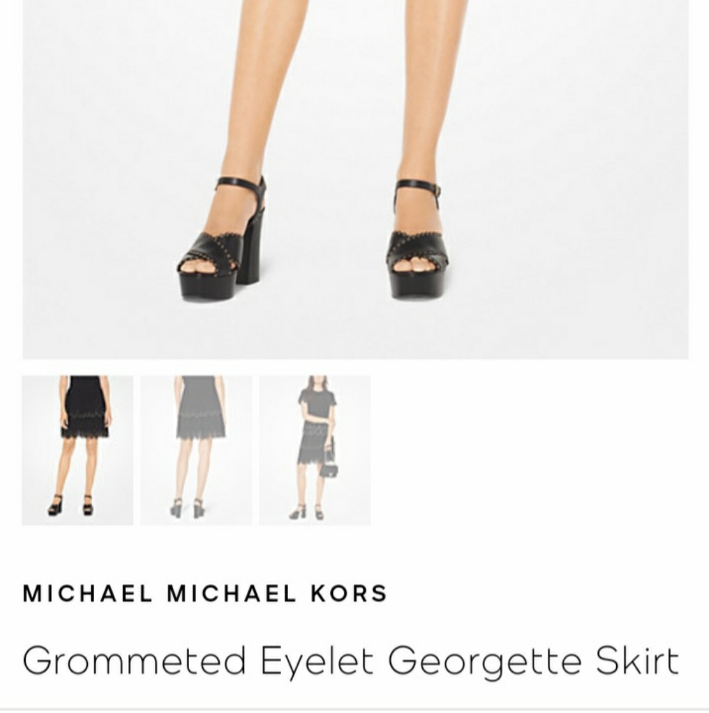 🎉HP🎉 *NWT* Michael Michael Kors "Georgette" Grommet Skirt - Picture 5 of 5